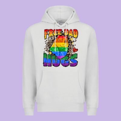 Free Dad Hugs Premium Hoodie Designed By Zillion Design Studio