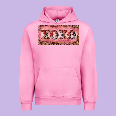Urban Hoodie Xoxo cowhide and leopard