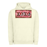 Pigment Pistachio Xoxo cowhide and leopard Urban Hoodie - RanaPortraitStore