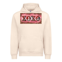Sandshell Xoxo cowhide and leopard Urban Hoodie - RanaPortraitStore