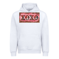 White Xoxo cowhide and leopard Urban Hoodie - RanaPortraitStore