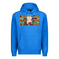 True Royal Heifer With Sunflower And Serape Premium Hoodie - RanaPortraitStore
