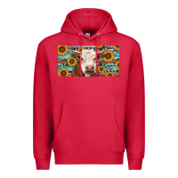 Cardinal Heifer With Sunflower And Serape Premium Hoodie - RanaPortraitStore