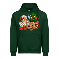Foreset Green santa and reindeer Urban Hoodie - Zillion Design Studio
