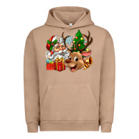 Pigment Burro santa and reindeer Urban Hoodie - Zillion Design Studio