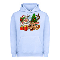 Pigment Grape Ice santa and reindeer Urban Hoodie - Zillion Design Studio