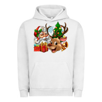 Pigment Lunar Rock santa and reindeer Urban Hoodie - Zillion Design Studio