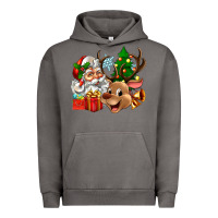 Pigment Tornado santa and reindeer Urban Hoodie - Zillion Design Studio