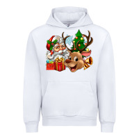 White santa and reindeer Urban Hoodie - Zillion Design Studio