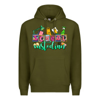 Army Green school custodian Premium Hoodie - AdoDesignShop