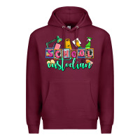 Burgundy school custodian Premium Hoodie - AdoDesignShop