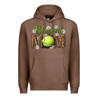 Chestnut blessed mom with tennis and daisy Premium Hoodie - texasbilliewilder