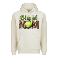Oatmeal Heather blessed mom with tennis and daisy Premium Hoodie - texasbilliewilder