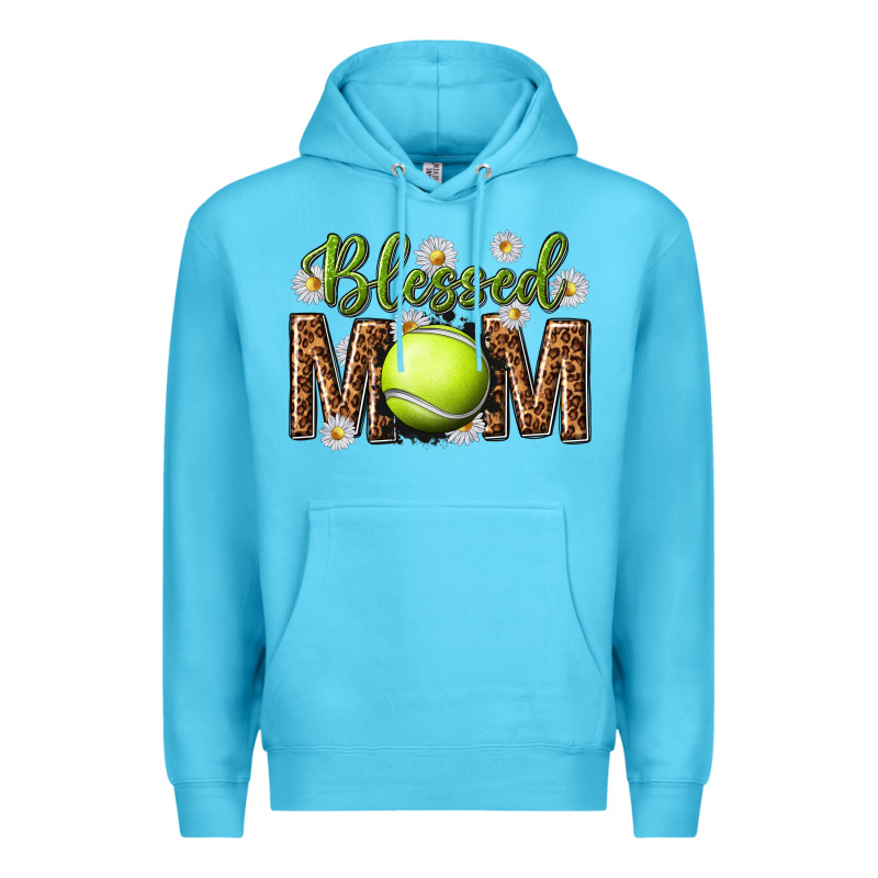Blessed Mom With Tennis And Daisy Premium Hoodie by texasbilliewilder | Teevron