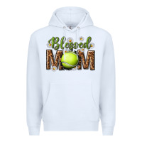White blessed mom with tennis and daisy Premium Hoodie - texasbilliewilder