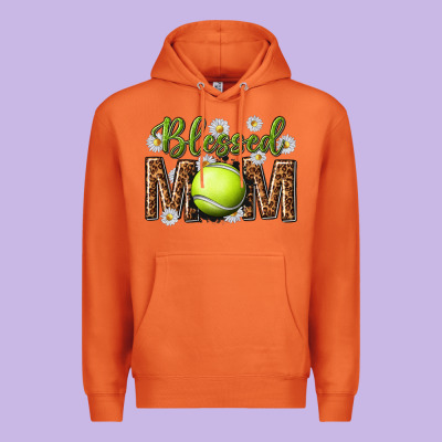 Blessed Mom With Tennis And Daisy Premium Hoodie Designed By Texasbilliewilder
