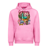 Fuchsia Pink campers have smore fun Urban Hoodie - RanaPortraitStore