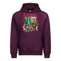Mauve Wine campers have smore fun Urban Hoodie - RanaPortraitStore