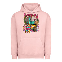 Pigment Salmon campers have smore fun Urban Hoodie - RanaPortraitStore