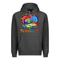 Charcoal Heather different is beautiful Premium Hoodie - Zillion Design Studio