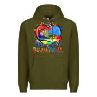 Army Green different is beautiful Premium Hoodie - Zillion Design Studio
