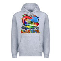 Heather Grey different is beautiful Premium Hoodie - Zillion Design Studio