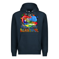 Navy different is beautiful Premium Hoodie - Zillion Design Studio