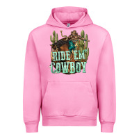 Fuchsia Pink ride em cowboy Urban Hoodie - texasbilliewilder