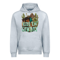 Heather Grey ride em cowboy Urban Hoodie - texasbilliewilder