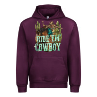 Mauve Wine ride em cowboy Urban Hoodie - texasbilliewilder