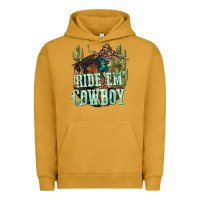 Pigment Peanut Butter ride em cowboy Urban Hoodie - texasbilliewilder
