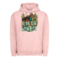 Pigment Salmon ride em cowboy Urban Hoodie - texasbilliewilder