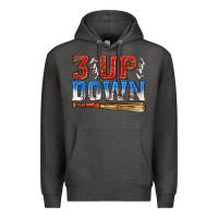 Charcoal Heather 3 up 3 down baseball Premium Hoodie - texasbilliewilder