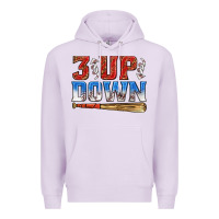 Lilac 3 up 3 down baseball Premium Hoodie - texasbilliewilder