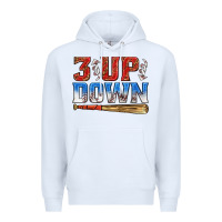 White 3 up 3 down baseball Premium Hoodie - texasbilliewilder