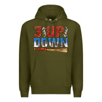 Army Green 3 up 3 down baseball Premium Hoodie - texasbilliewilder