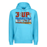 Ocean Blue 3 up 3 down baseball Premium Hoodie - texasbilliewilder