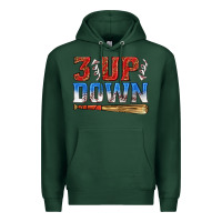 Sports Green 3 up 3 down baseball Premium Hoodie - texasbilliewilder