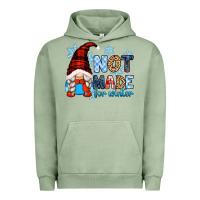 Pigment Oil Green not made for winter with gnome Urban Hoodie - Zillion Design Studio
