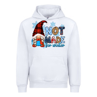 White not made for winter with gnome Urban Hoodie - Zillion Design Studio