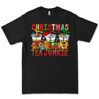 Black Christmas tea junkie Premium Tee - CowhideDigitalArt