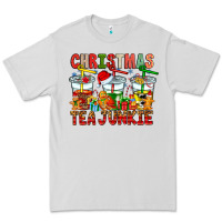 Dove Grey Christmas tea junkie Premium Tee - CowhideDigitalArt