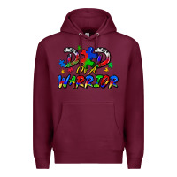 Burgundy dad of a warrior Premium Hoodie - Zillion Design Studio
