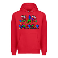 Red dad of a warrior Premium Hoodie - Zillion Design Studio