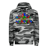 Slate Camo dad of a warrior Premium Hoodie - Zillion Design Studio