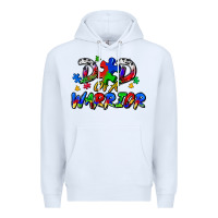 White dad of a warrior Premium Hoodie - Zillion Design Studio