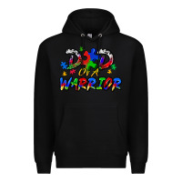 Black dad of a warrior Premium Hoodie - Zillion Design Studio