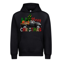Black merry christmas with black truck Urban Hoodie - Zillion Design Studio
