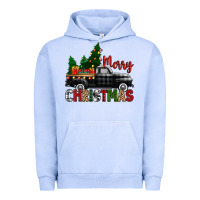 Pigment Grape Ice merry christmas with black truck Urban Hoodie - Zillion Design Studio