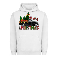 Pigment Lunar Rock merry christmas with black truck Urban Hoodie - Zillion Design Studio